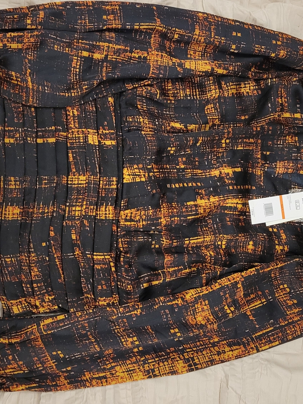 Sam Edelman Black and Orange Printed Blouse